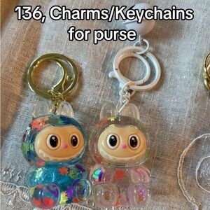 136, Colorful labubu Shape Keychain Charms/Keychain